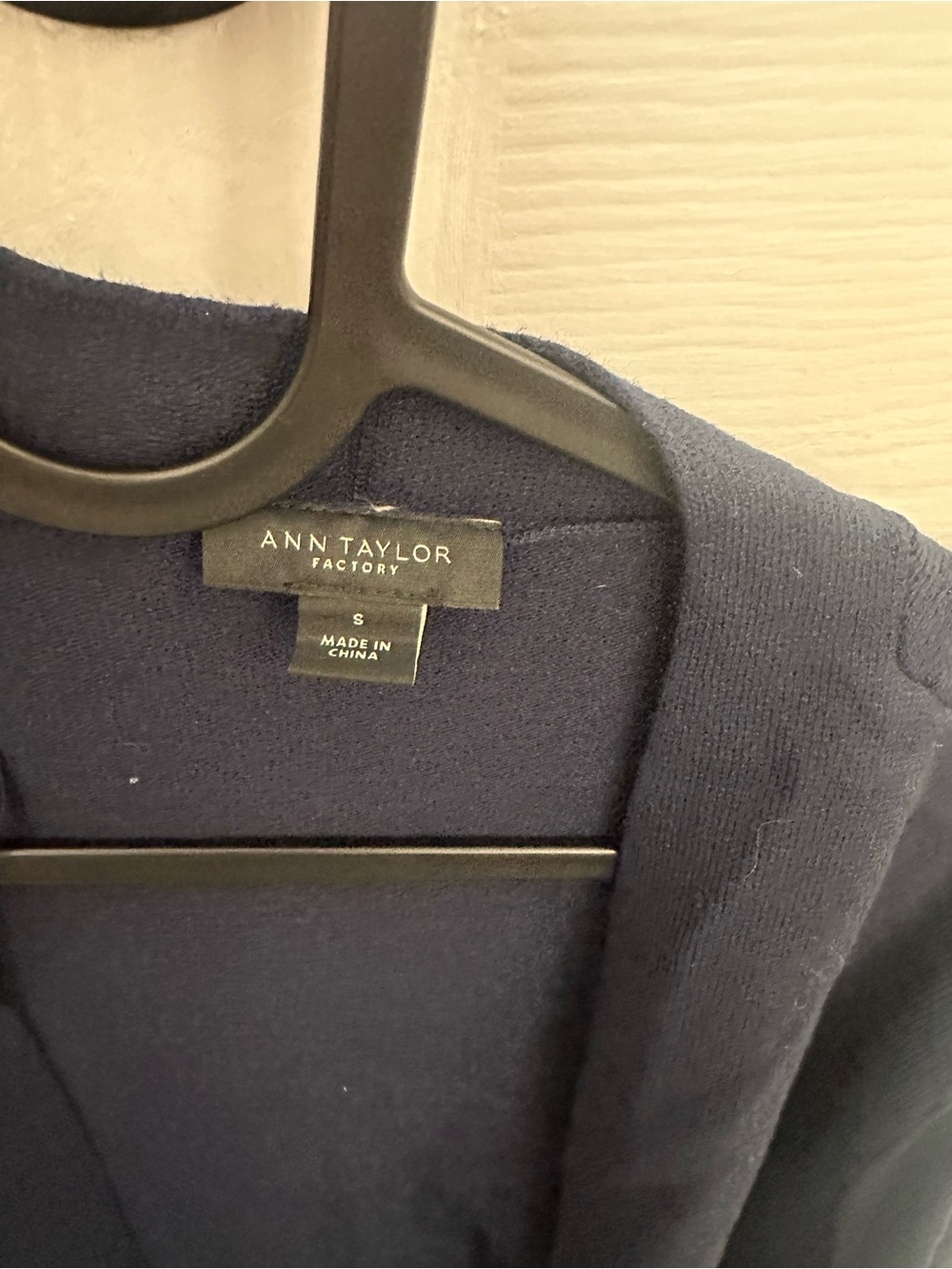 Ann Taylor Navy Open-Front Women's Cardigan Sweater - Picture 2 of 4
